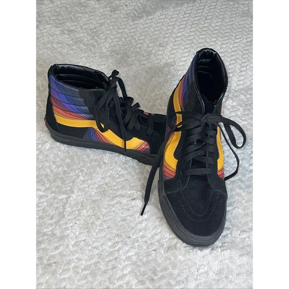 Vans Sk8-Hi Reissue Refract Black And Multi Skate Shoes Men's Sz 7 Multicolor - Picture 3 of 12